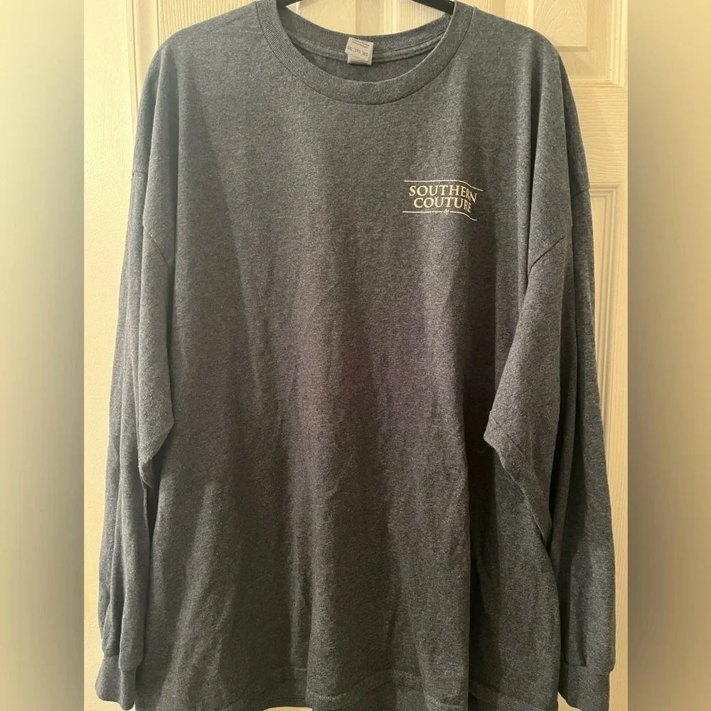 3X Gildan Gray Long Sleeve Tee with Colorful Graphic - Picture 2 of 5